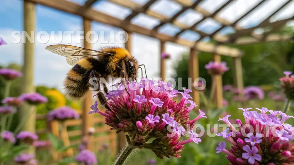 Cheerful Pose of the Bombus hortorum