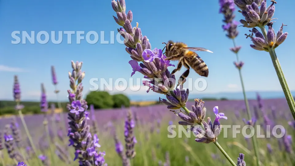 Vivid Silhouette of the Apis mellifera