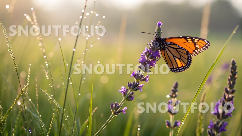 Playful Silhouette of the Monarch