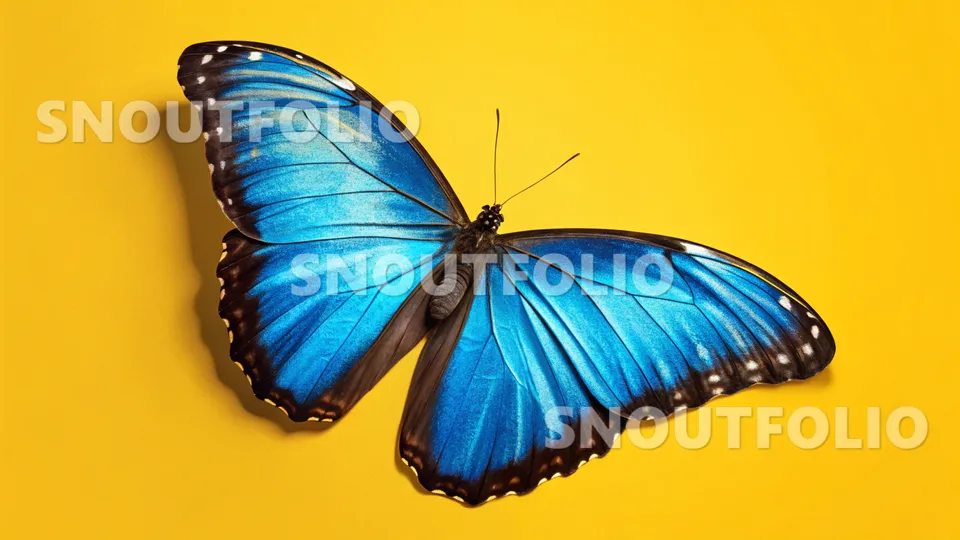Noble Portrait of the Blue Morpho