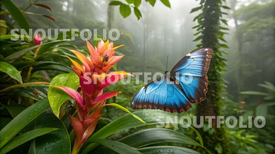 Calm Aura of the Blue Morpho