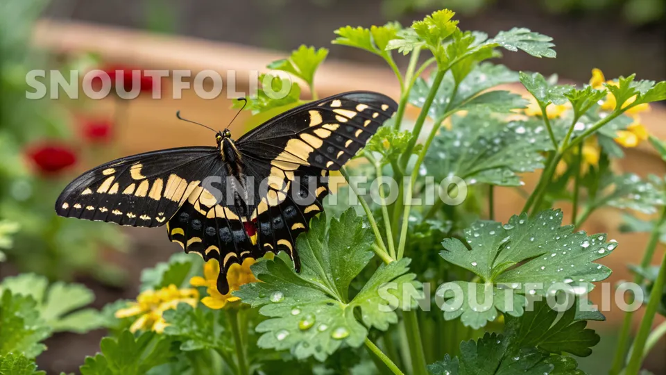 Graceful Charm of the Black Swallowtail