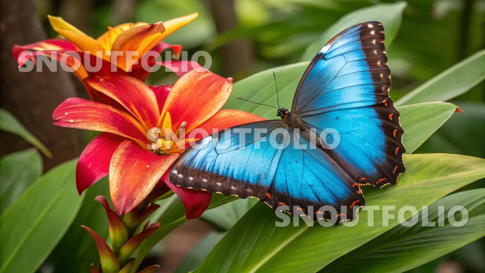 Elegant Presence of the Blue Morpho