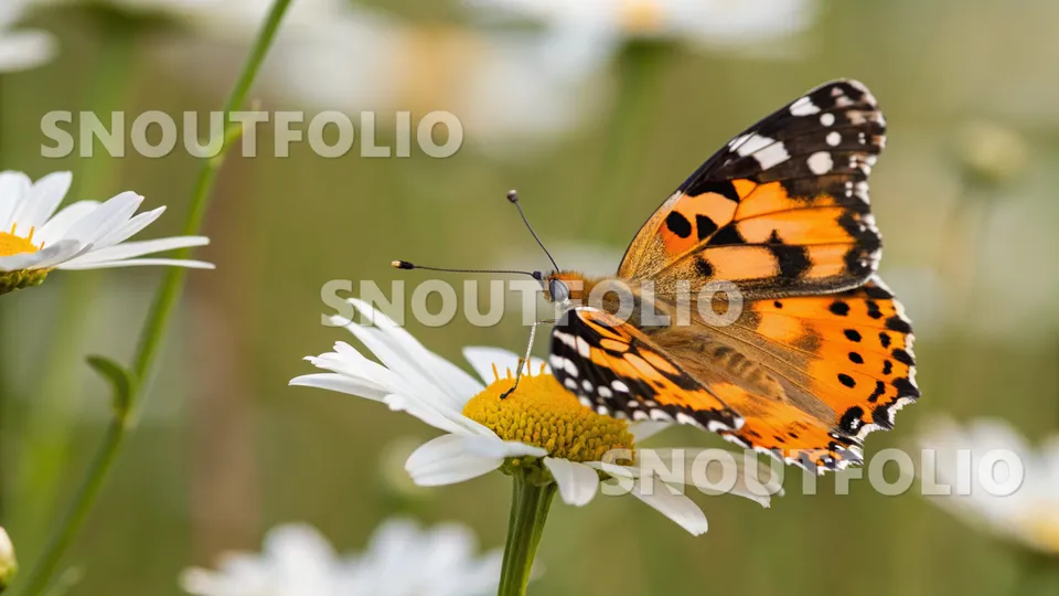 Playful Glimpse of the Painted Lady