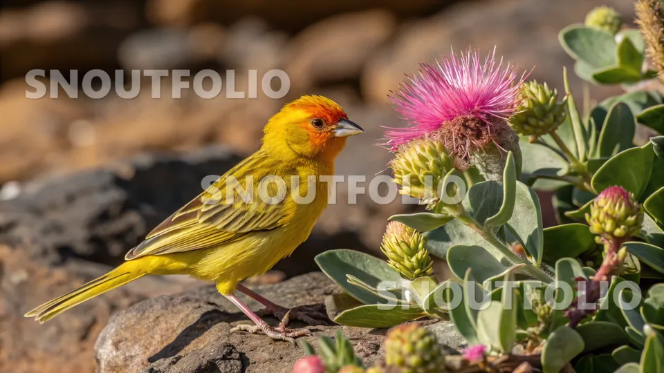 Noble Presence of the Saffron Star Canary