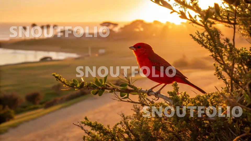 Playful Flare of the Ruby Isle Canary