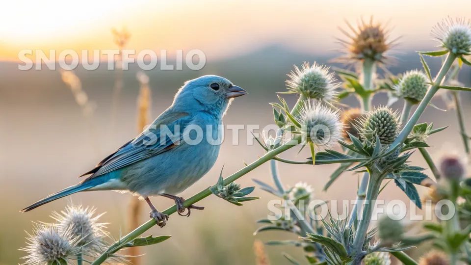 Serene Sight of the Blue Pastel Canary