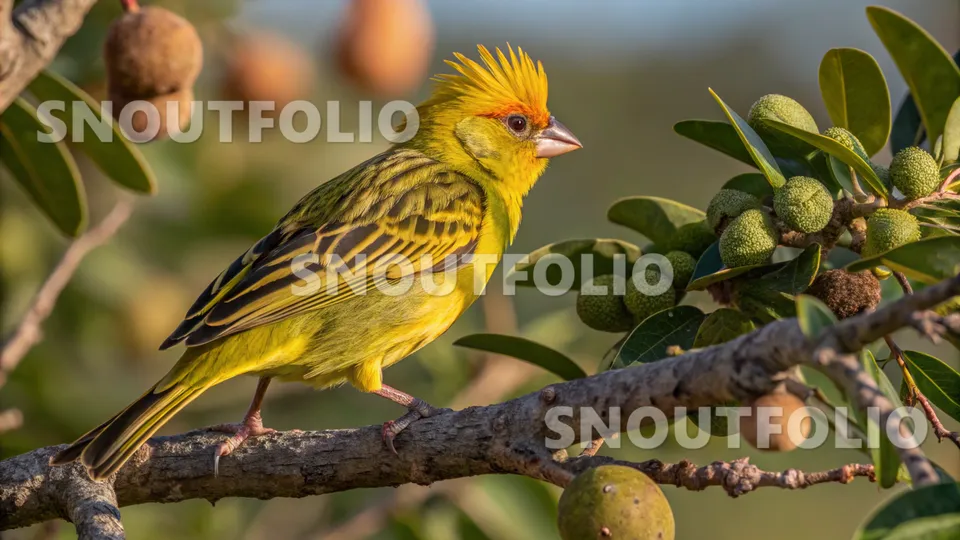 Gentle Spark of the Amber Crest Canary