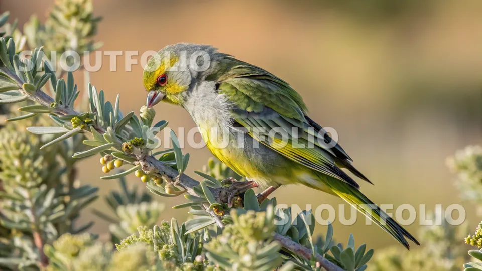 Quiet Gaze of the Green Agate Canary