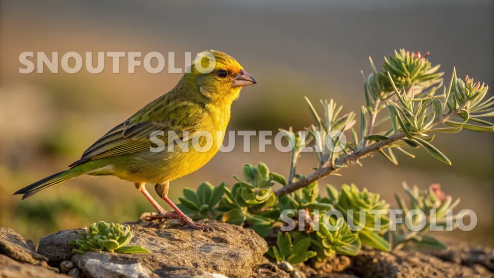 Noble Gaze of the Yellow Crest Canary