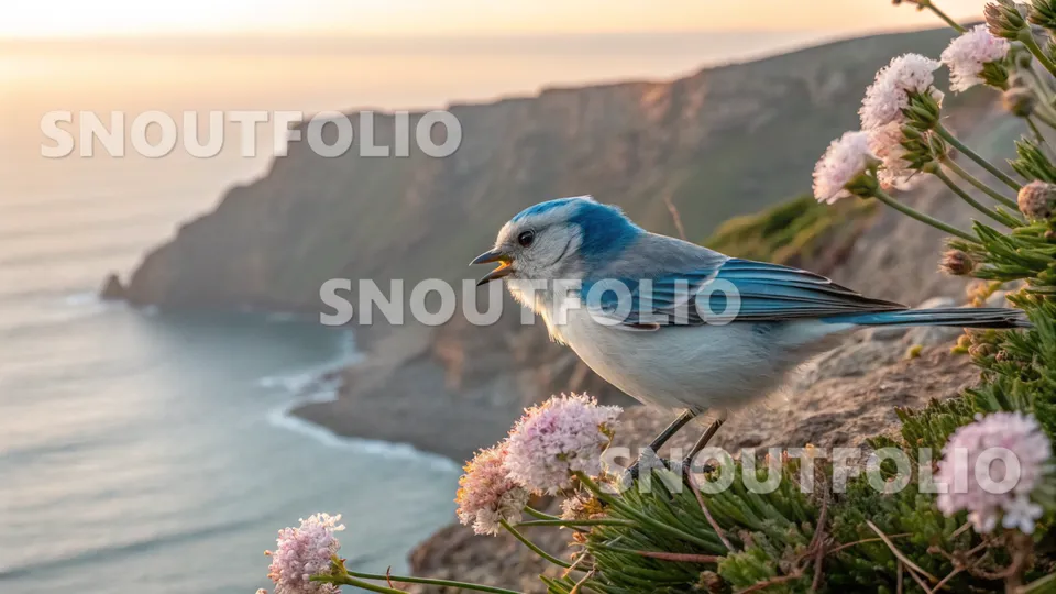 Vivid Presence of the Blue Crest Canary