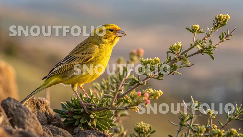Vivid Charm of the Yellow Isle Canary
