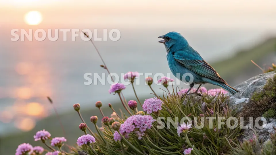 Golden Gaze of the Blue Isle Canary