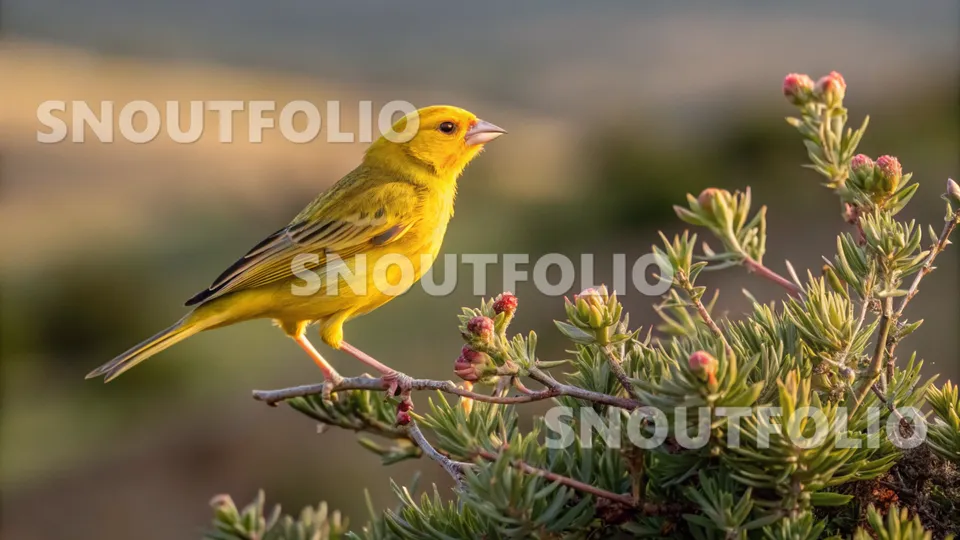Curious Spark of the Yellow Star Canary