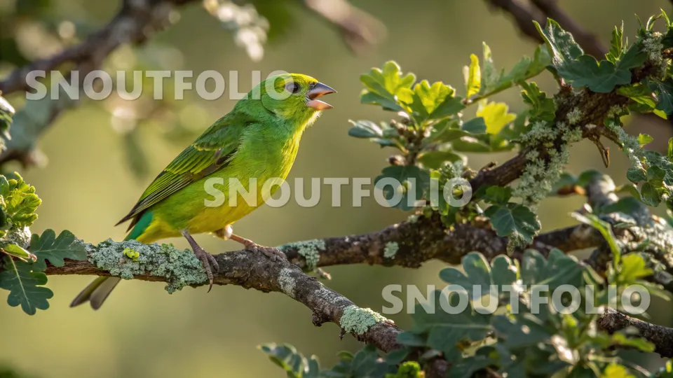 Calm Presence of the Emerald Spark Canary