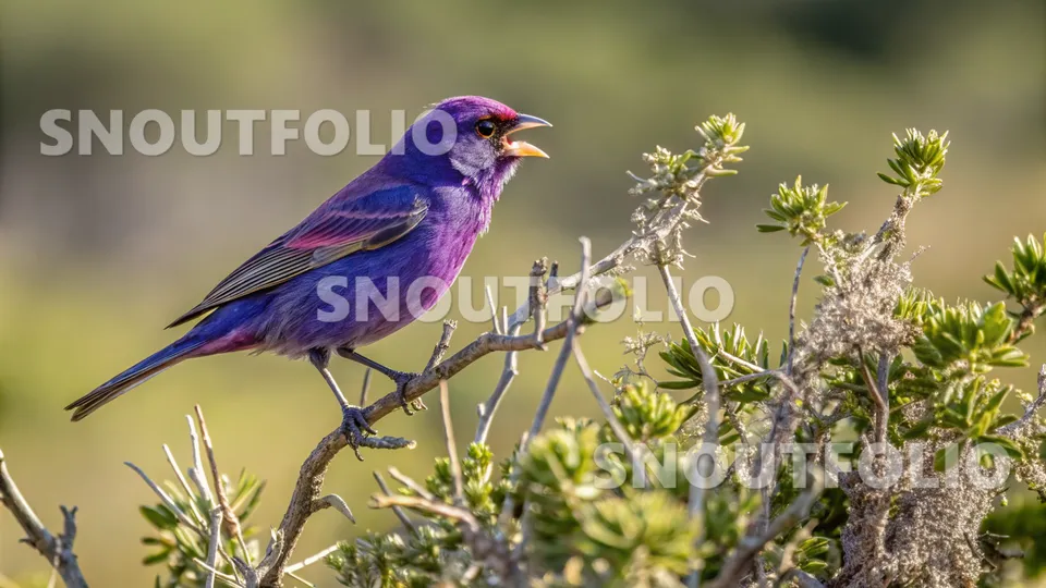 Loyal Portrait of the Violet Spark Canary