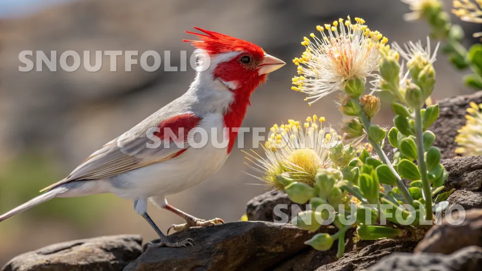 Majestic Essence of the Crimson Crest Canary