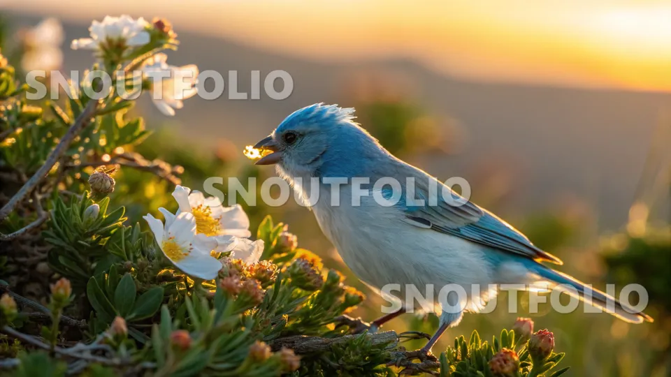 Serene Memory of the Blue Crest Canary