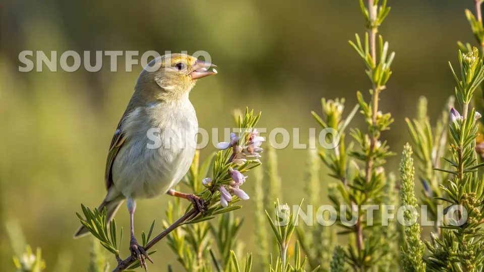 Calm Silhouette of the Crystal Dew Canary