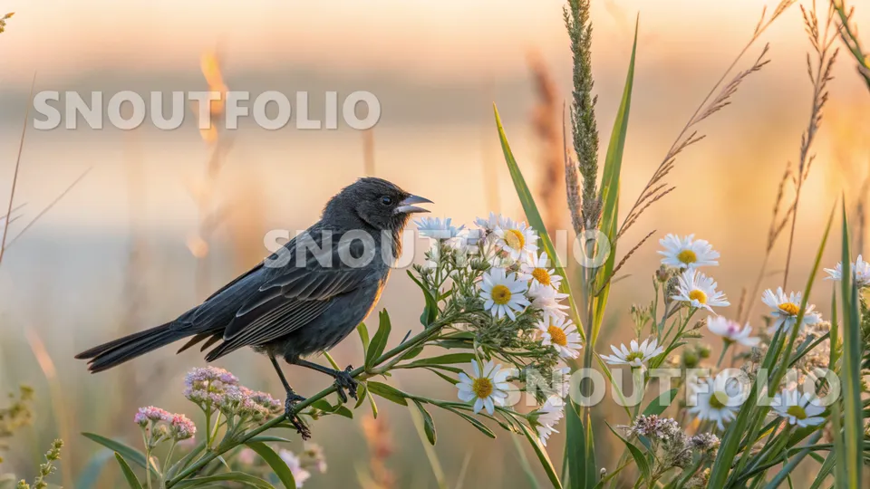 Radiant Aura of the Ebony Sparkle Canary
