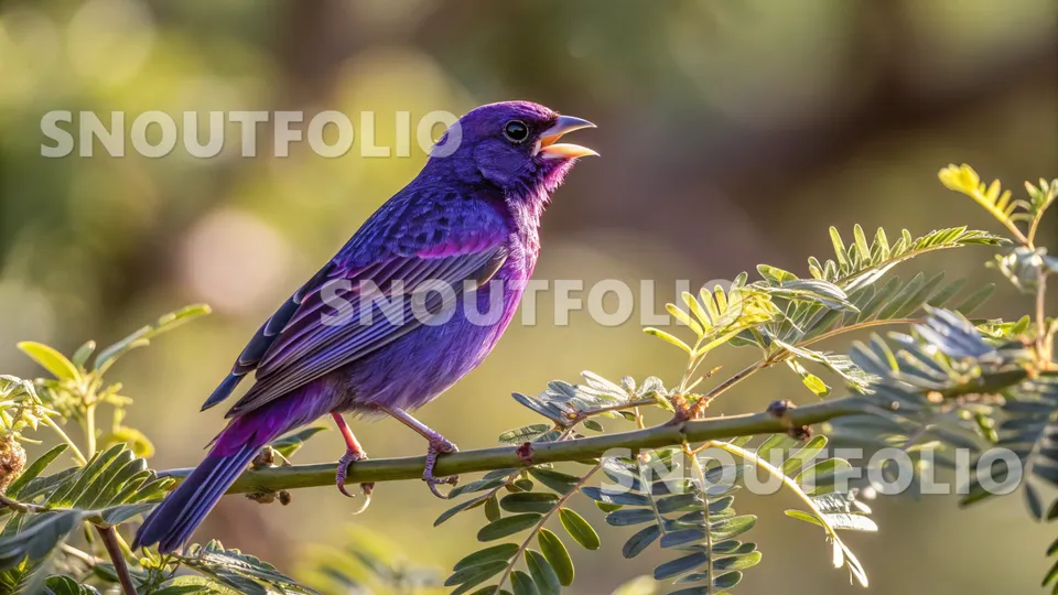 Charming Presence of the Violet Sparkle Canary