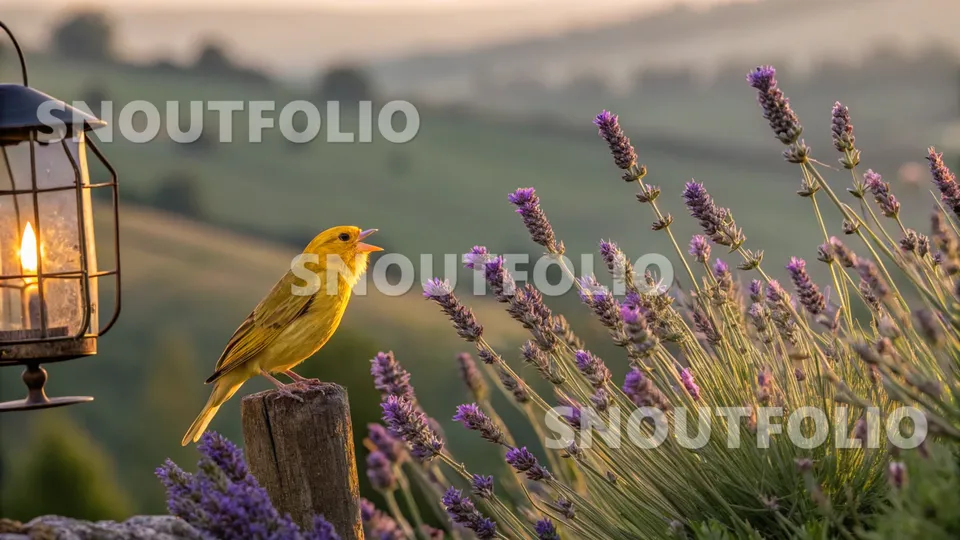 Faithful Gaze of the Golden Veil Canary