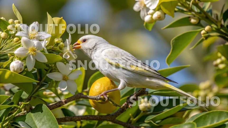 Vivid Glimpse of the White Agate Canary