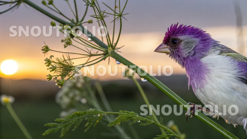Vivid Sight of the Amethyst Crest Canary