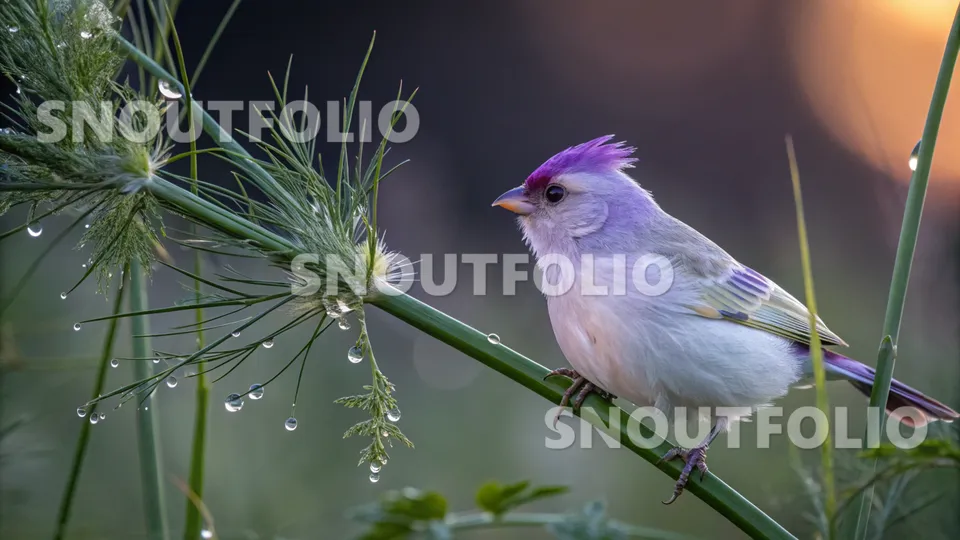 Bright Sight of the Violet Crest Canary