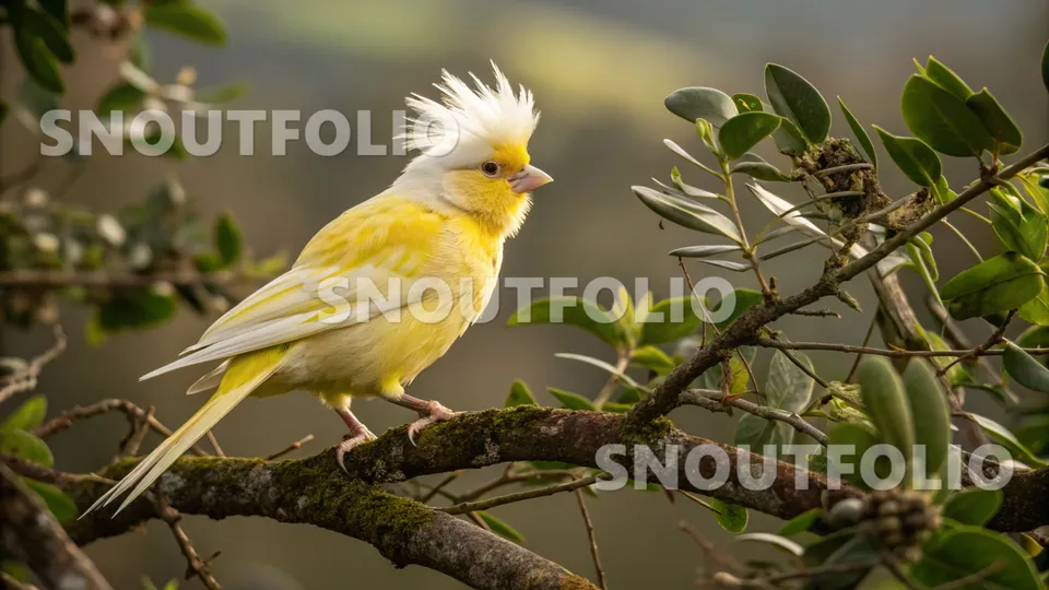 Vivid Gaze of the Moonlight Crest Canary
