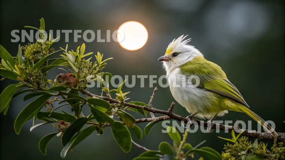 Lively Flare of the Starlit Crest Canary