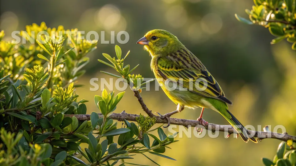 Radiant Silhouette of the Green Factor Mosaic Canary