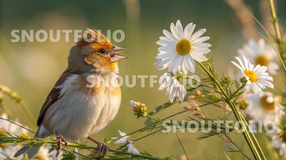Vivid Silhouette of the Bronze Crest Canary