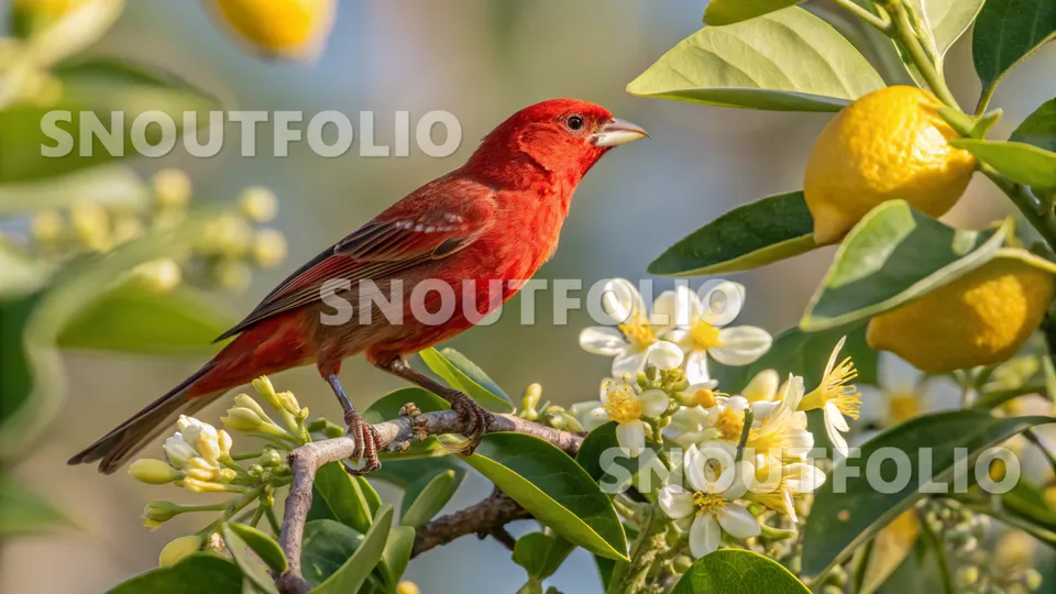 Majestic Pose of the Ruby Factor Canary