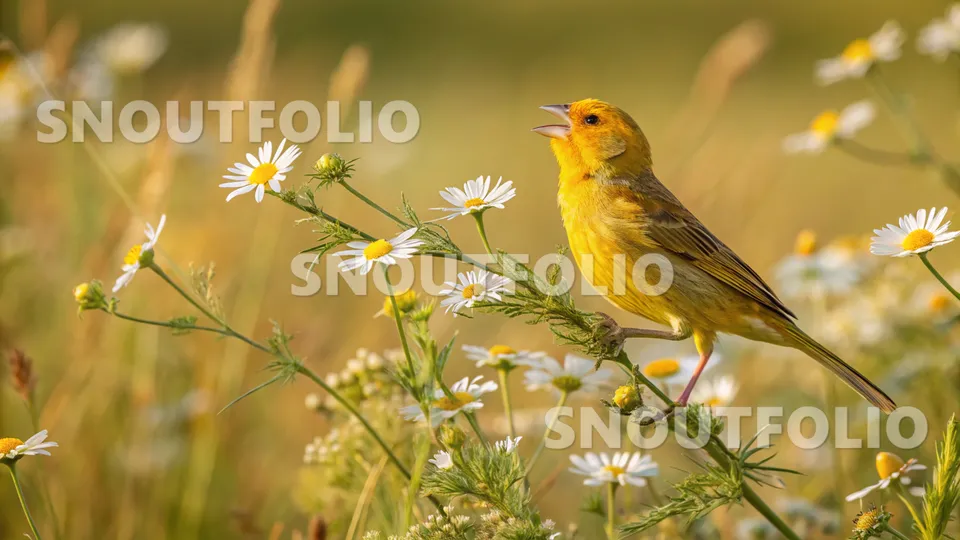 Wild Glimpse of the Cinnamon Star Canary