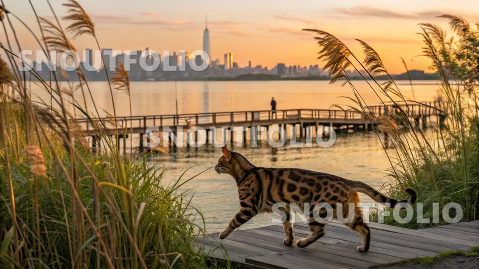 Elegant Stride of the Bengal Marble