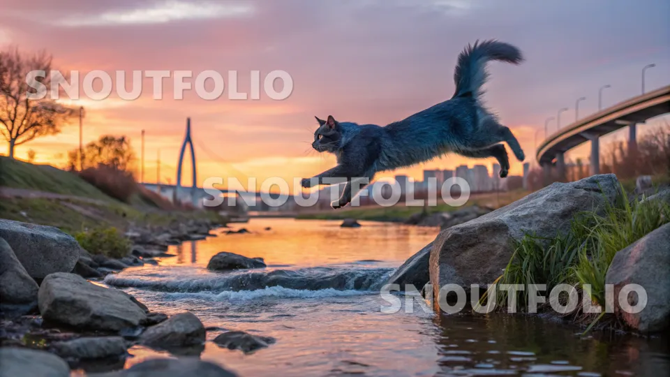 Elegant Pose of the Somali Blue