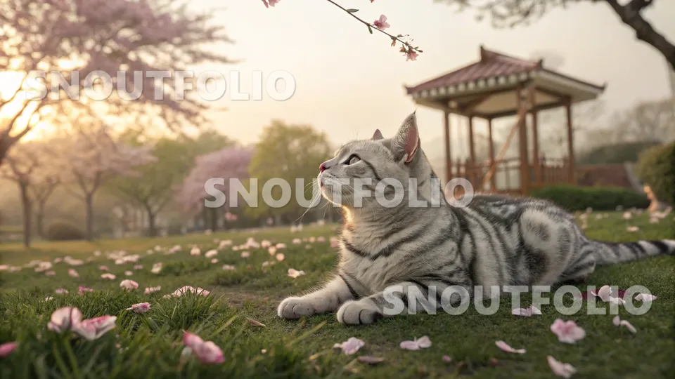 Vivid Whisper of the American Shorthair Silver Tabby