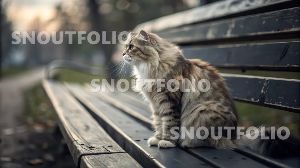 Silent Pose of the Scottish Fold Longhair