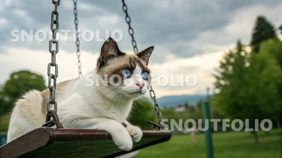 Majestic Pose of the Snowshoe