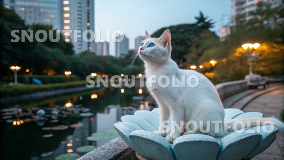 Bold Whimsy of the Khao Manee Blue-Eyed