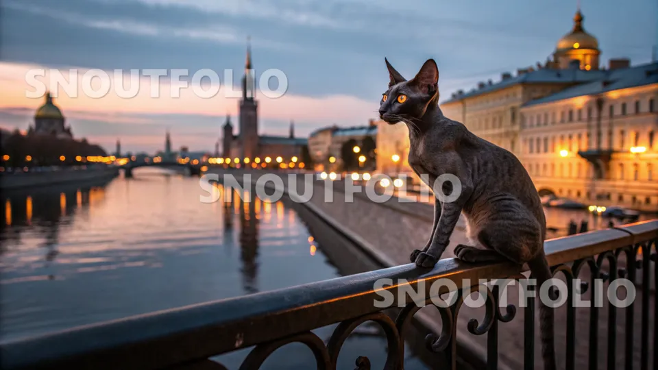 Gentle Silhouette of the Peterbald