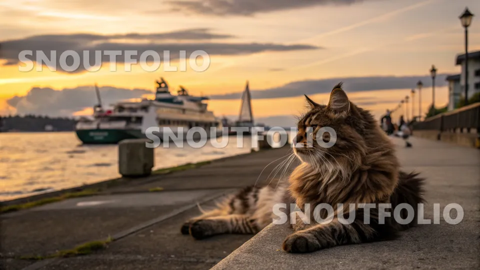 Graceful Glimpse of the Maine Coon