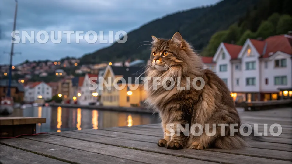 Calm Presence of the Norwegian Forest Cat