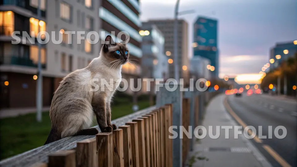 Charming Stride of the Siamese