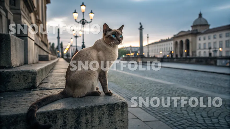 Graceful Pose of the Tonkinese