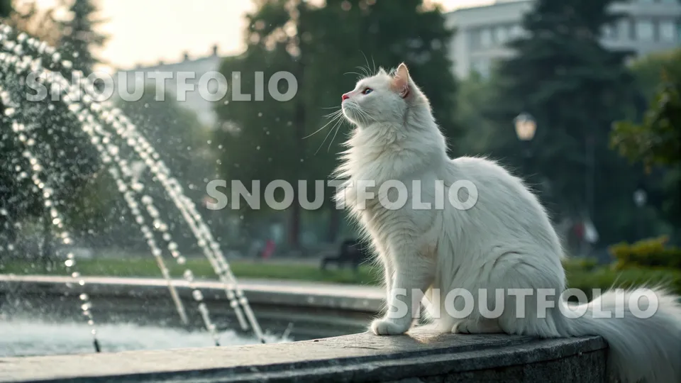 Majestic Stride of the Turkish Angora