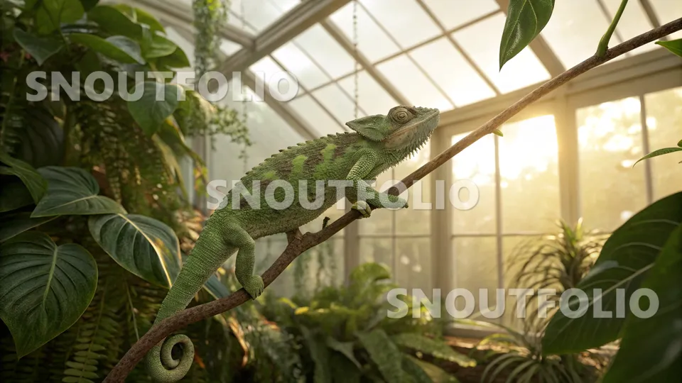 Quiet Journey of the Jackson's Chameleon
