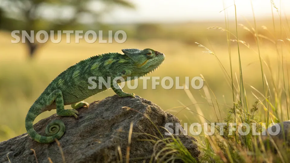 Majestic Portrait of the Meller's Chameleon