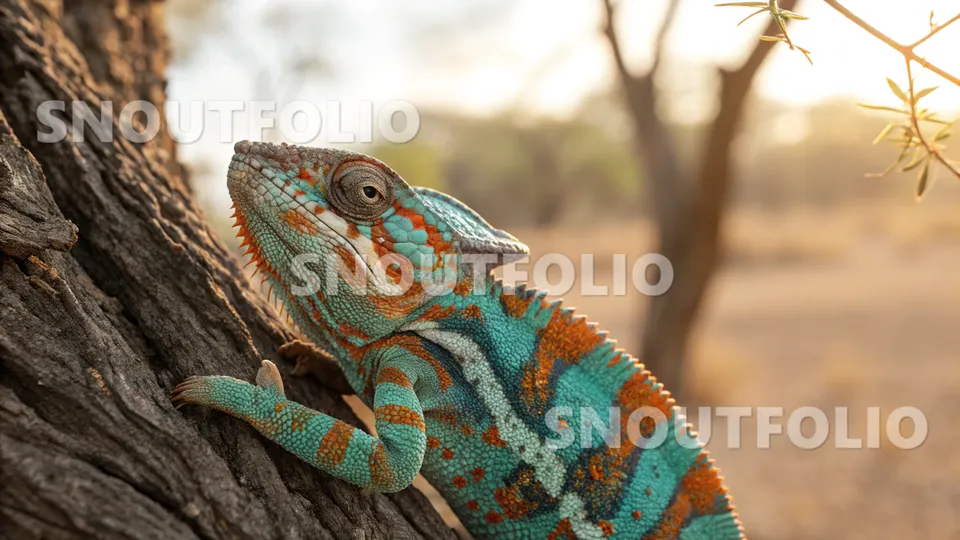 Elegant Echo of the Veiled Chameleon